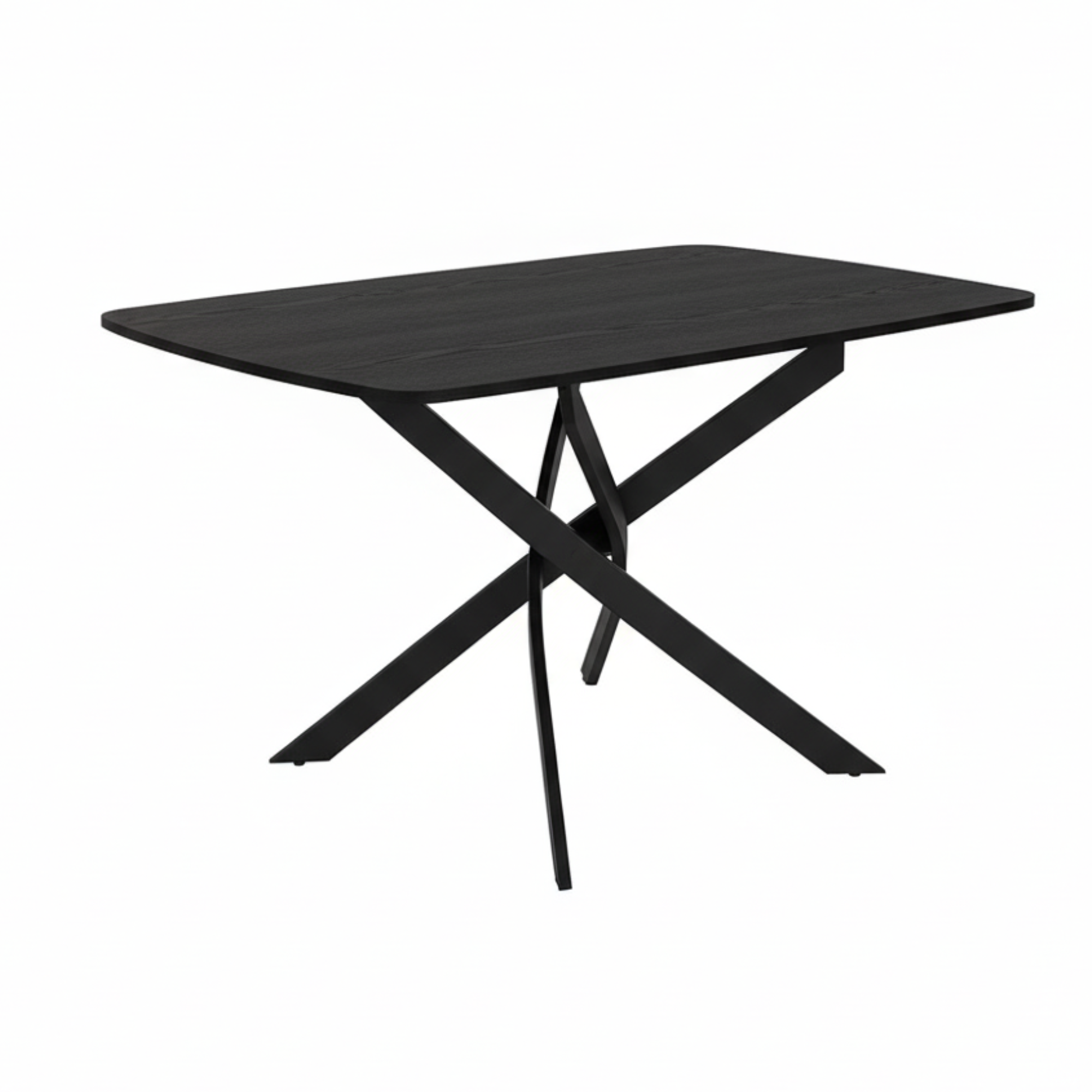 Victor Wood Dining Table: Black Ash Veneer